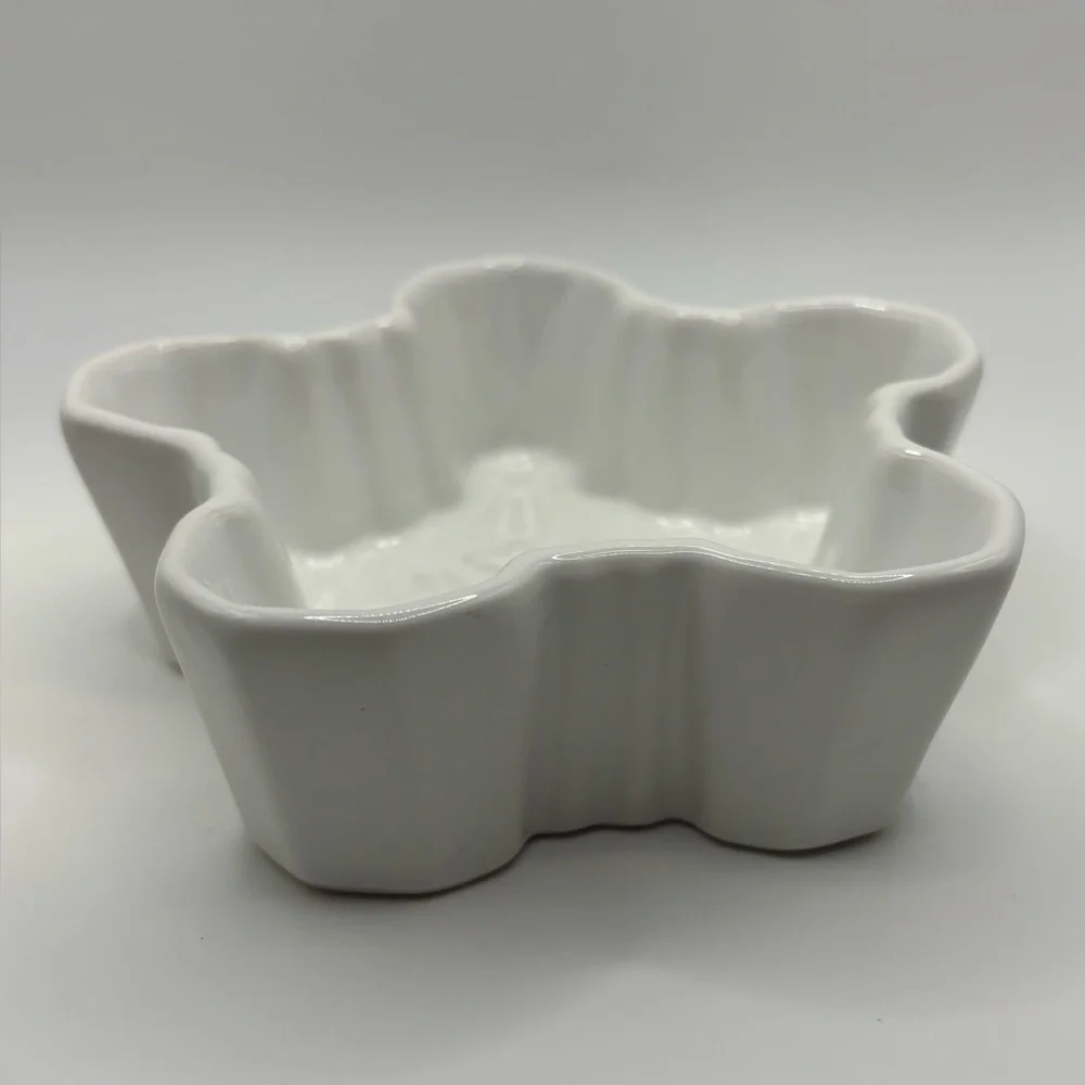 Threshold Target White Snowflake Dish Ramekin Winter Stoneware